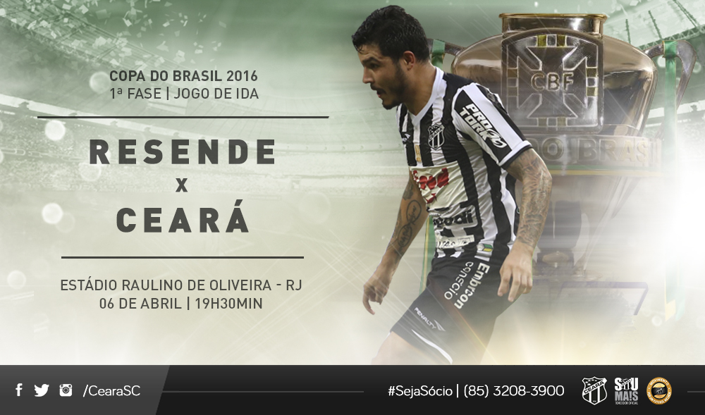 Fora de casa, Ceará encara o Resende, na estreia da Copa do Brasil