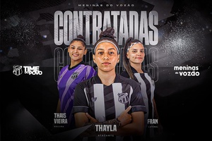Fut. Feminino: Ceará acerta retorno da goleira Thais Vieira, da lateral-direita Fran e da atacante Thayla para Série A2