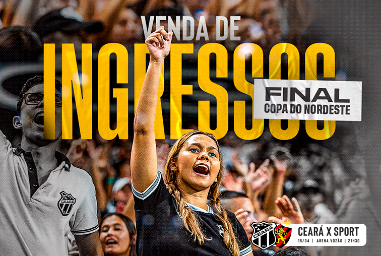 Ceará x Sport: Vendas de ingressos para a primeira final da Copa do Nordeste seguirão até quarta-feira