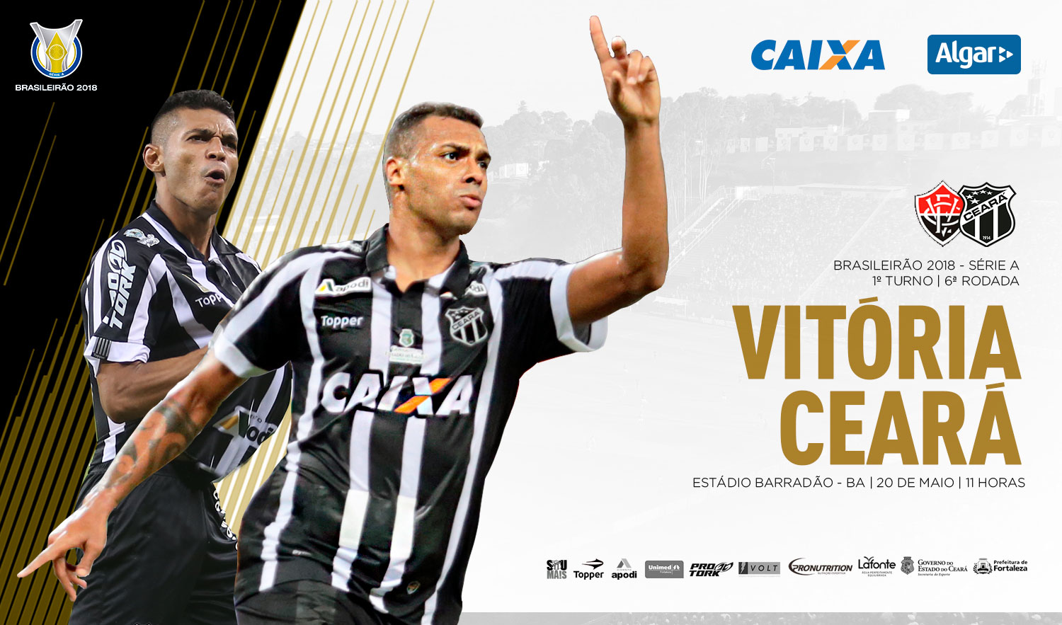 Brasileirão: Fora de casa, Ceará busca reabilitação contra o Vitória 